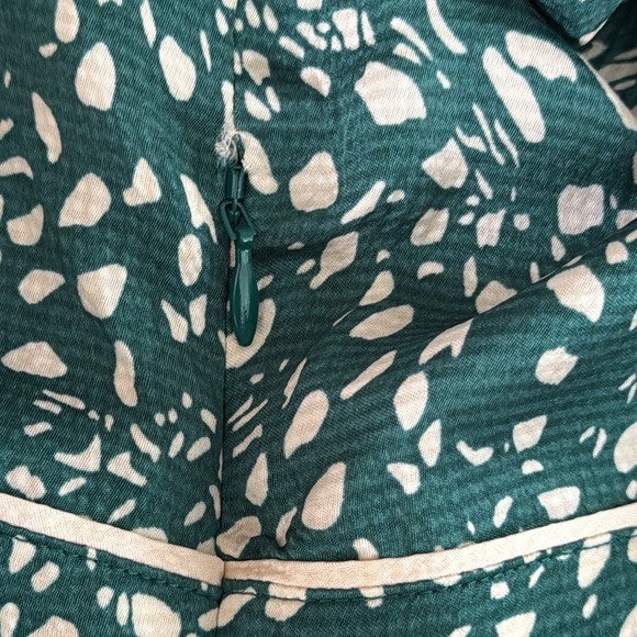 BA&SH Esmee Printed Midi Dress - Green Size 1/S - Picture 11 of 14